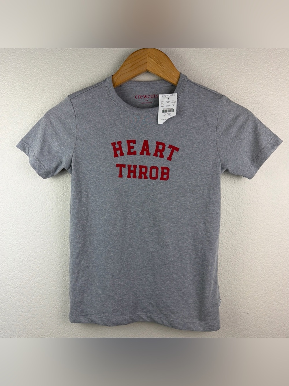 J Crew Crewcuts Shirt Short Sleeve Gray Youth Medium (8-9) NWT